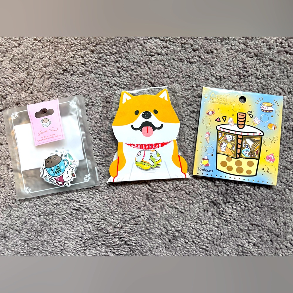 Cute animal themed stickers - 3 packages (76 stickers total)